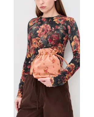 ビンテージ GANNI ポーチ プリント ナイロン バッグ シュリンプ ワンサイズ - サムネイル3