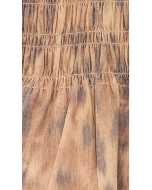 GANNI コットン スモックド タイストリング トップ - サムネイル6