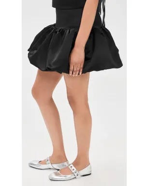 GANNI Duchesse Satin バブルヘム ミニスカート - サムネイル5
