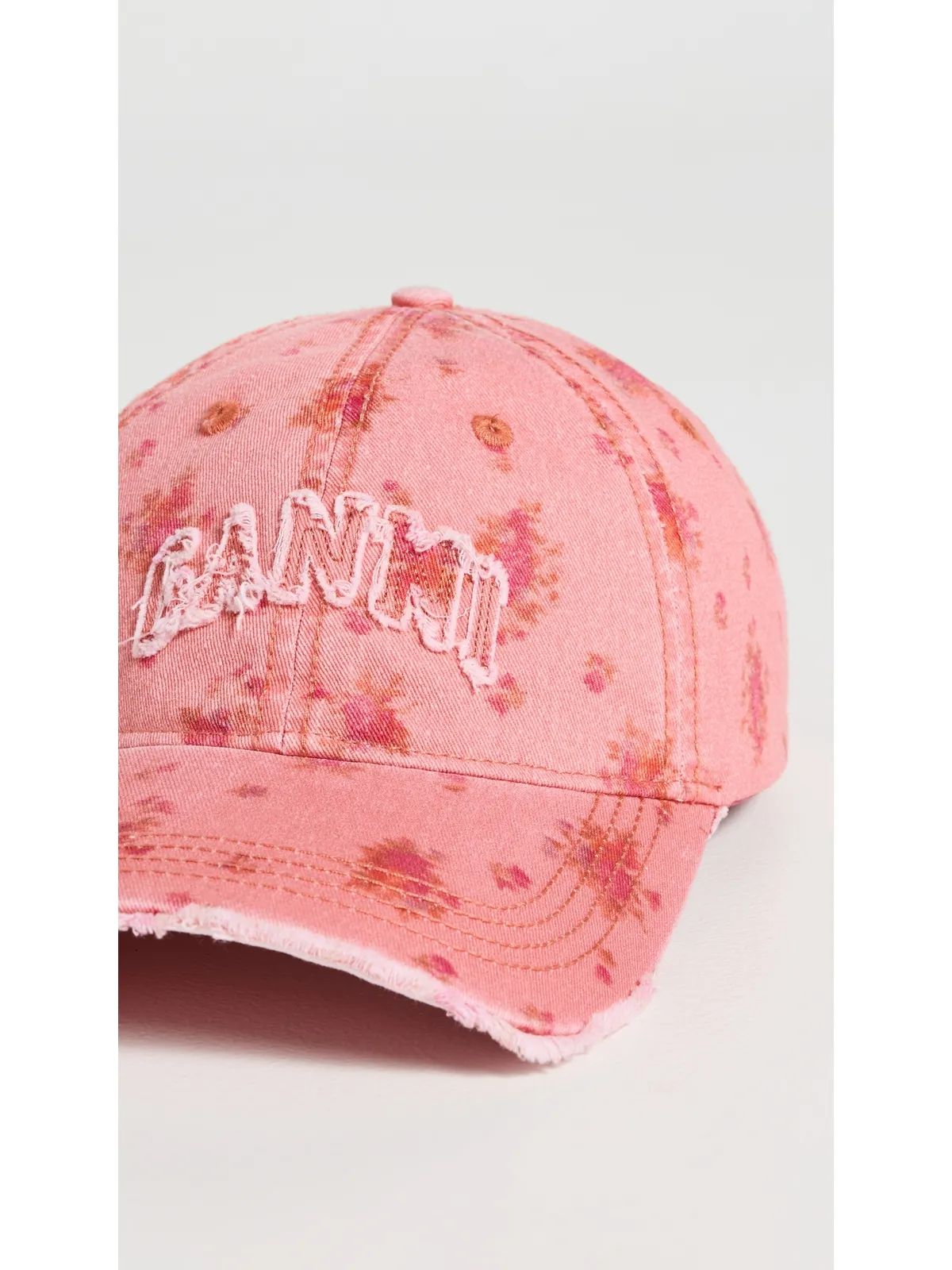 GANNI ウォッシュドコットンプリントキャンバスキャップ ランタナ ワンサイズ - 画像5