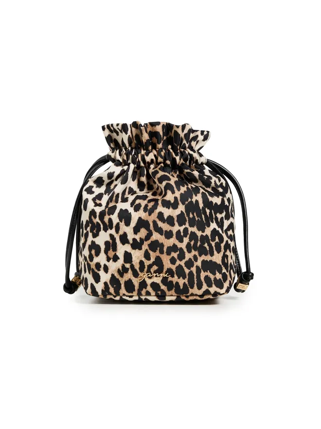 Ganni GANNI プリント ナイロン ポーチ アーモンドミルク ワンサイズの商品画像