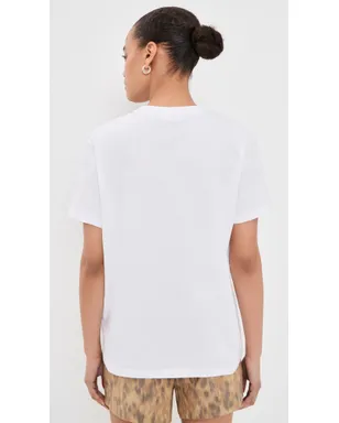 GANNI ベーシック コットン ジャージー ストロベリープリント Tシャツ ホワイト - サムネイル3