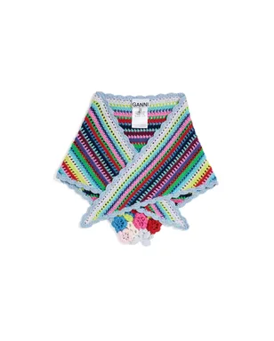 GANNI 三角形のクロシェスカーフ - サムネイル1