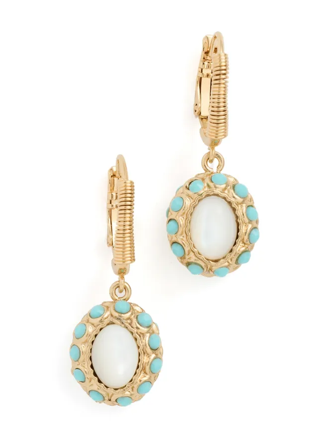 GAS Bijoux GAS Bijoux Tao Splash ゴールドプレート イヤリング ターコイズの商品画像
