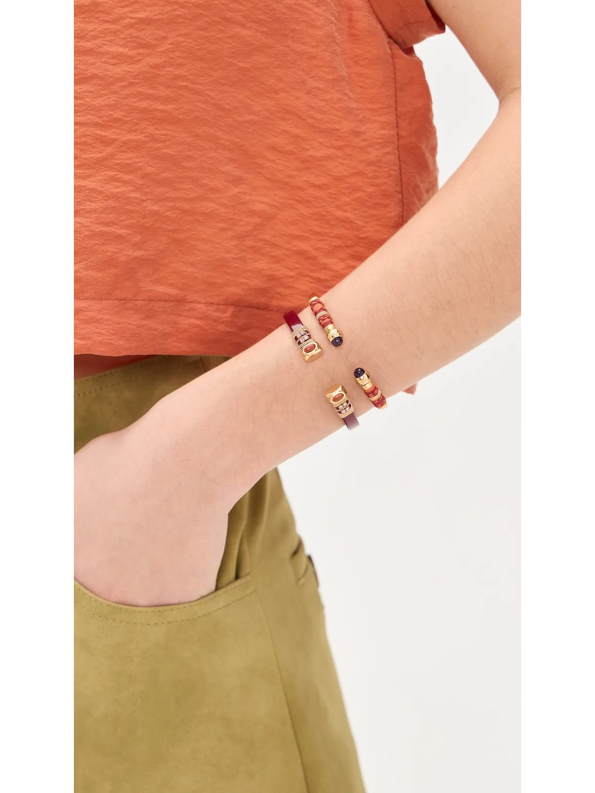 GAS Bijoux Sari Emballe ブレスレット オレンジ - 画像3
