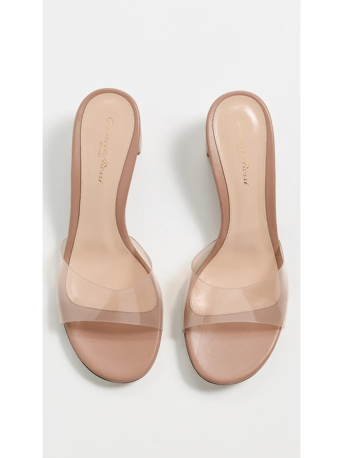 Gianvito Rossi グラスヒールサンダル プラリーヌ - 画像5