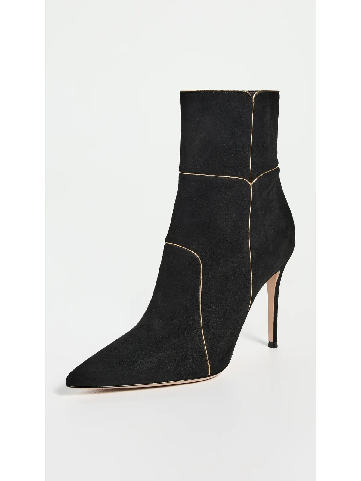 Gianvito Rossi カモシオ ナパ シルク ブーツ ブラック/メコン - 画像2