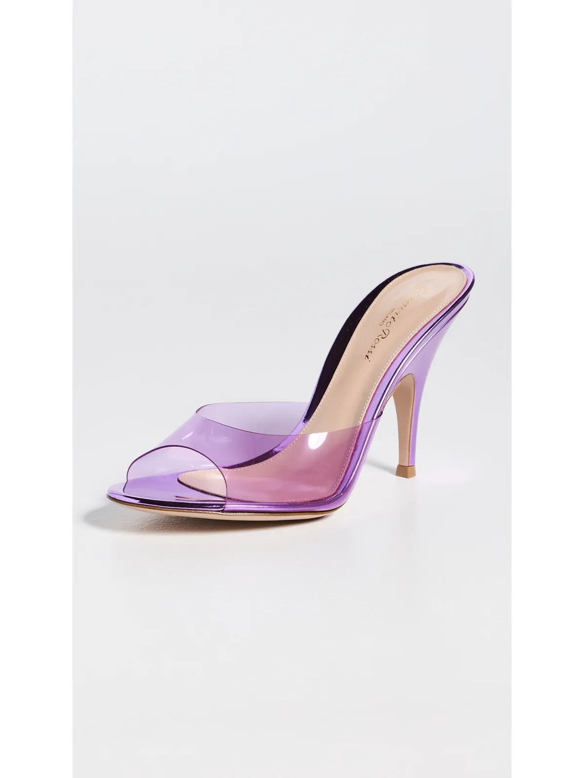 Gianvito Rossi グラスメタリック ヒール フリージア - 画像2