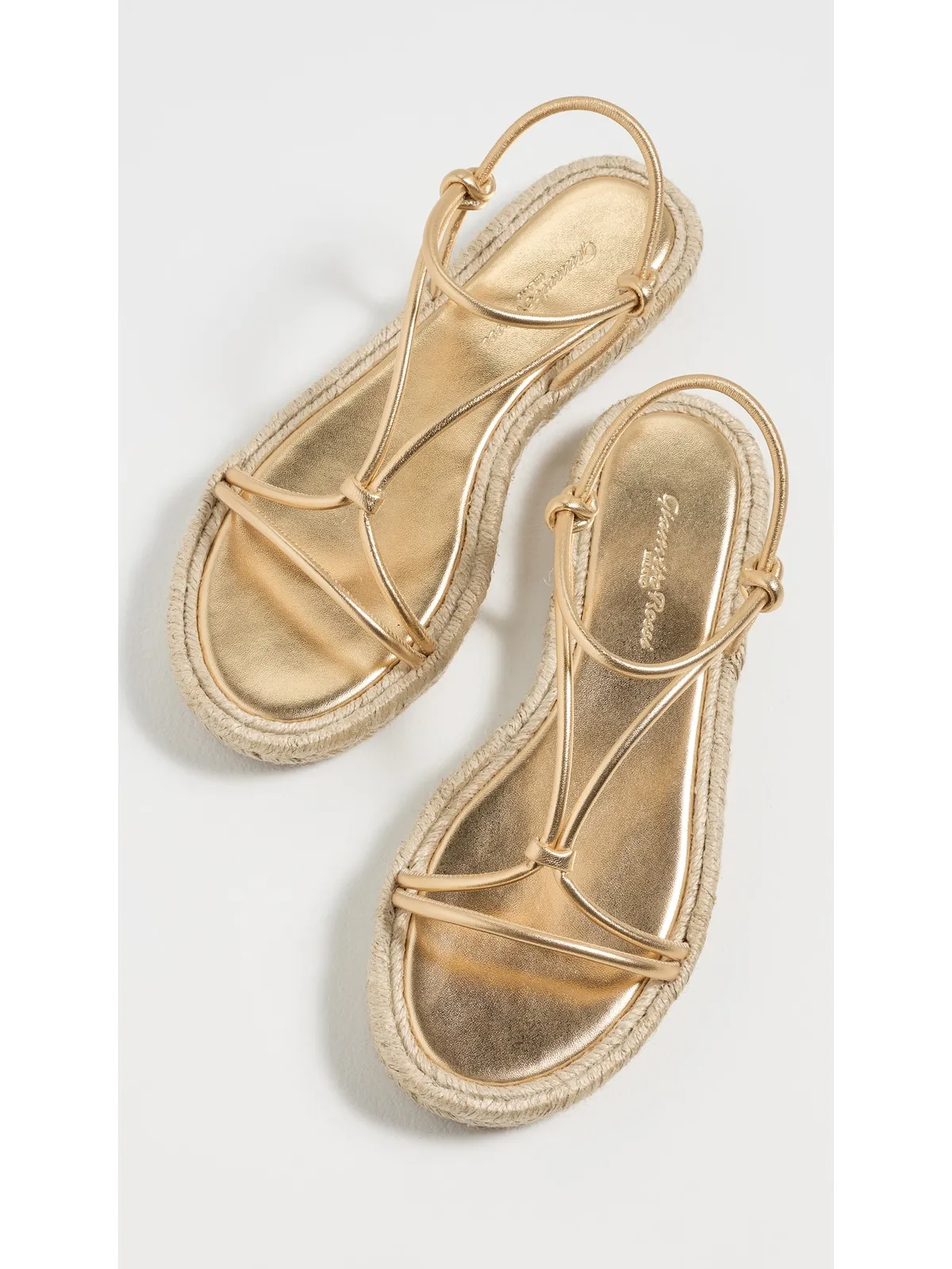 ビンテージ Gianvito Rossi サンダル ナッパレザー シルクコード メコン/ナチュラル 37 - 画像5