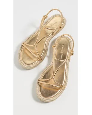 ビンテージ Gianvito Rossi サンダル ナッパレザー シルクコード メコン/ナチュラル 37 - サムネイル5