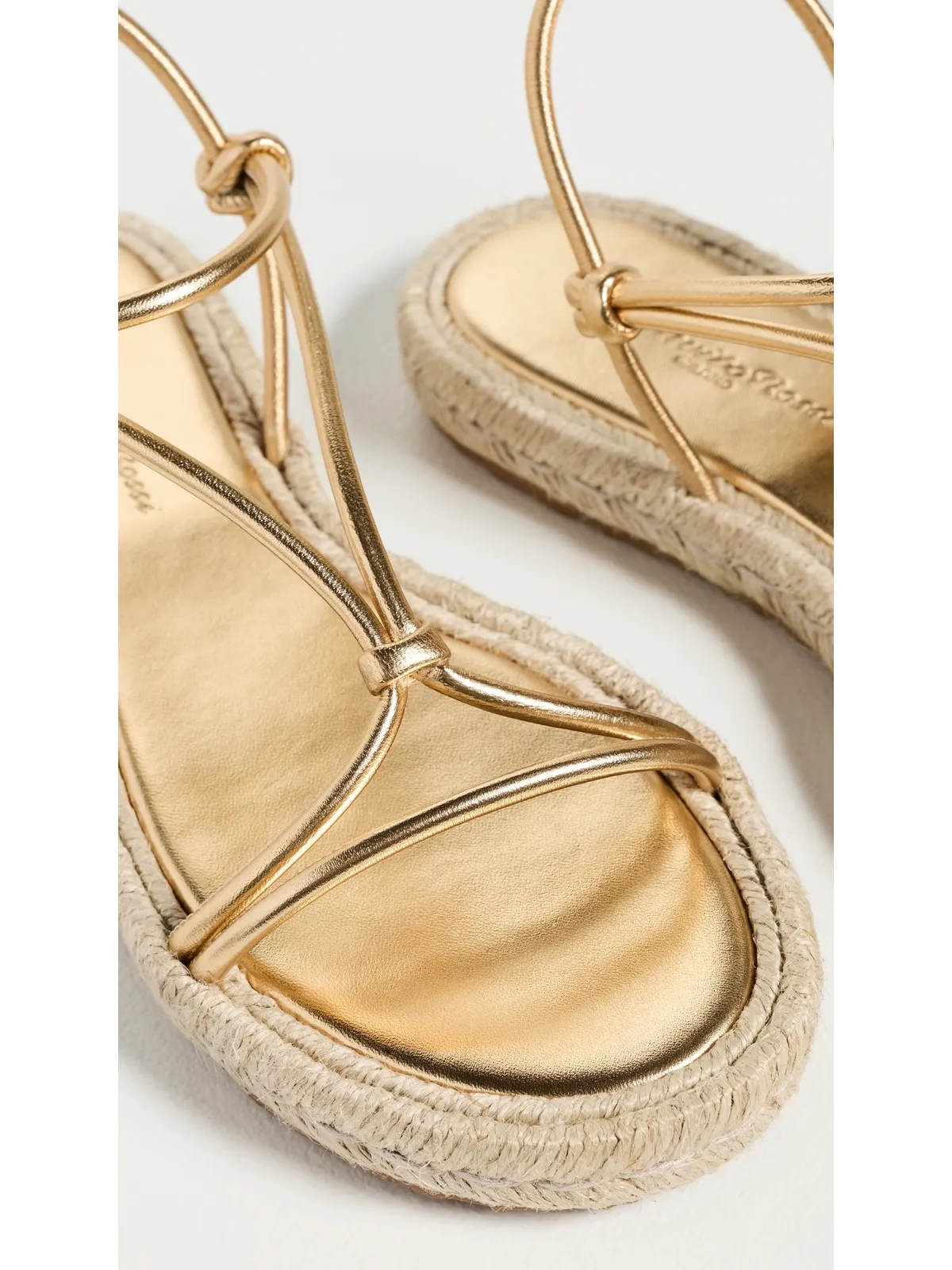 ビンテージ Gianvito Rossi サンダル ナッパレザー シルクコード メコン/ナチュラル 37 - 画像6