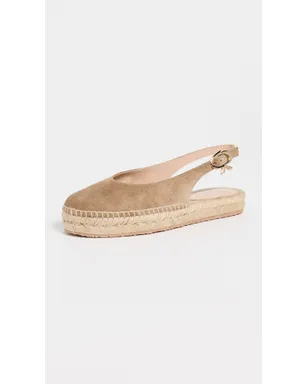 Gianvito Rossi Paz ベロアとコルダ エスパドリーレ キャメル/ナチュラル - サムネイル2