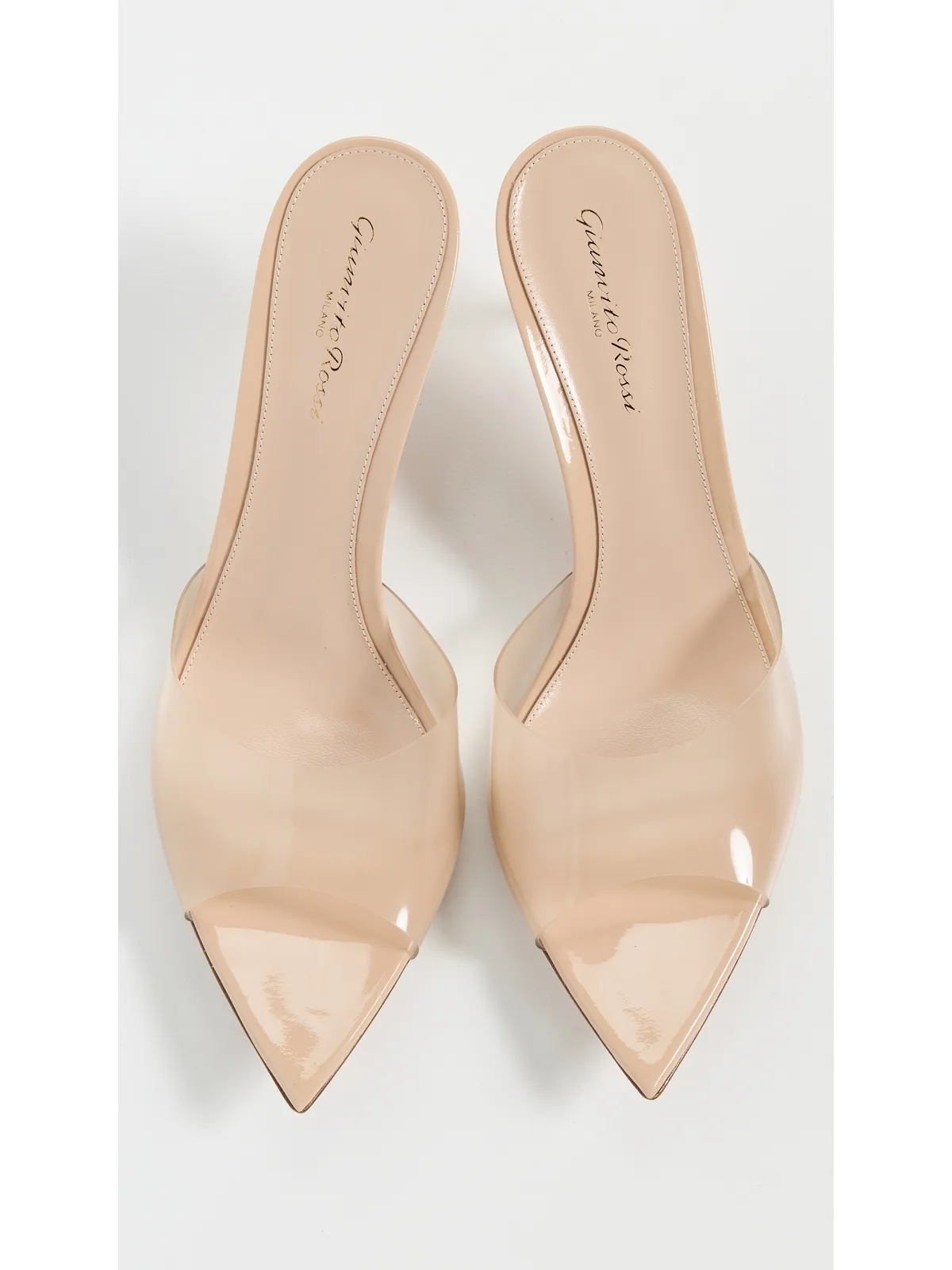 Gianvito Rossi Elle Glass+Vernice サンダル Nude - 画像5
