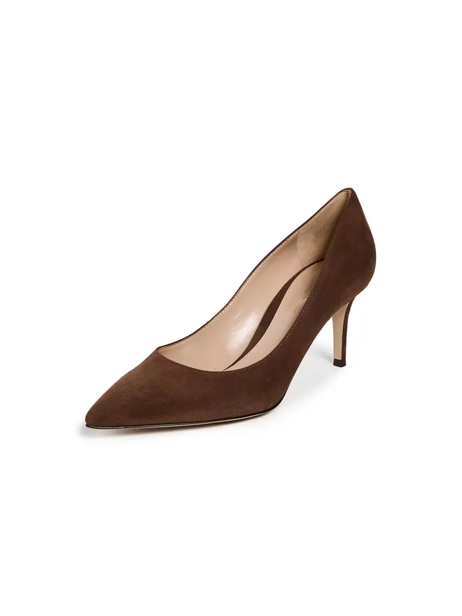 Gianvito Rossi Gianvito Rossi Gianvito 70 カモシオ ヒール ブラウンの商品画像