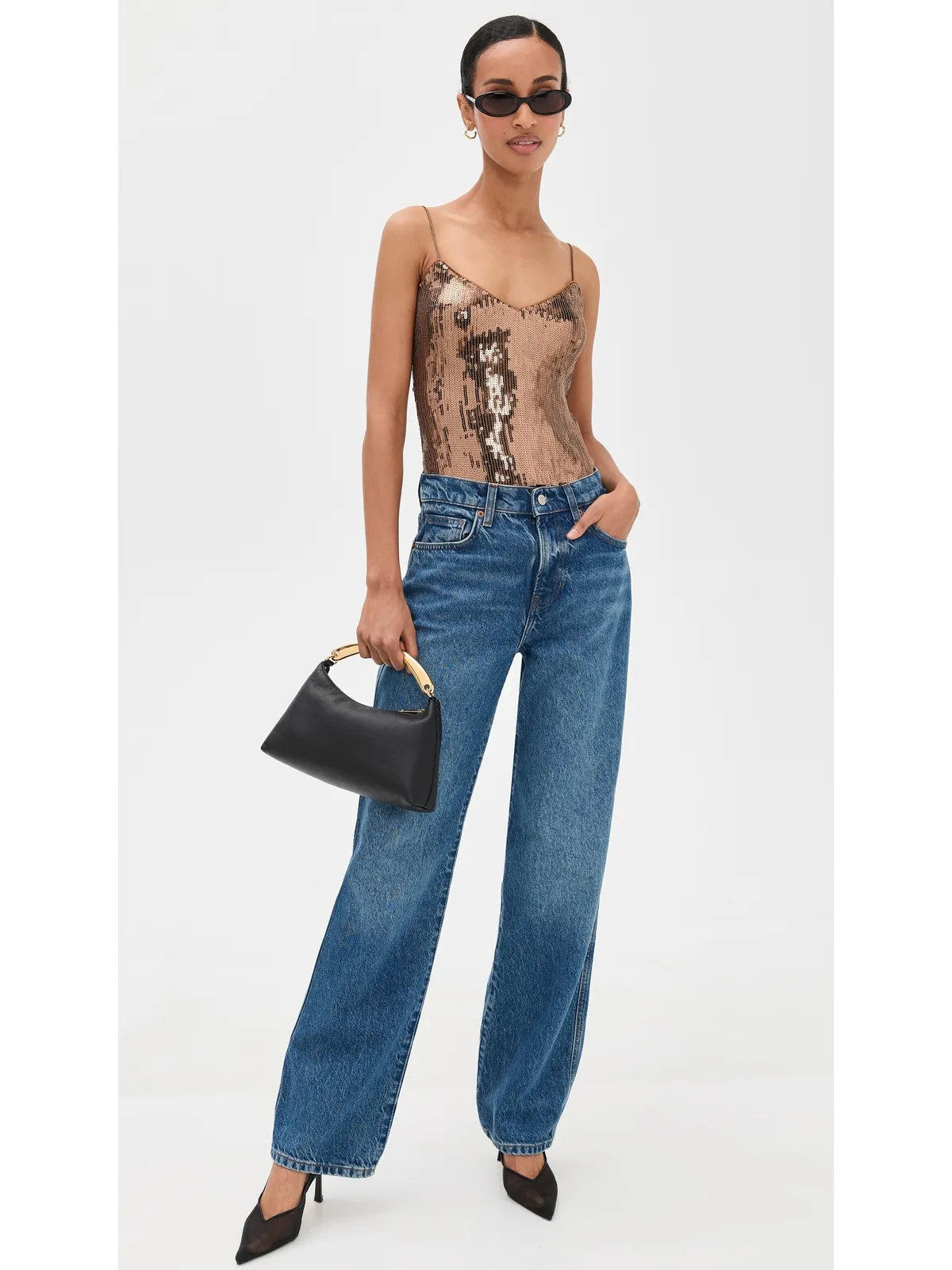 Generation Love Sarah Sequin Thong Bodysuit Coco - 画像5