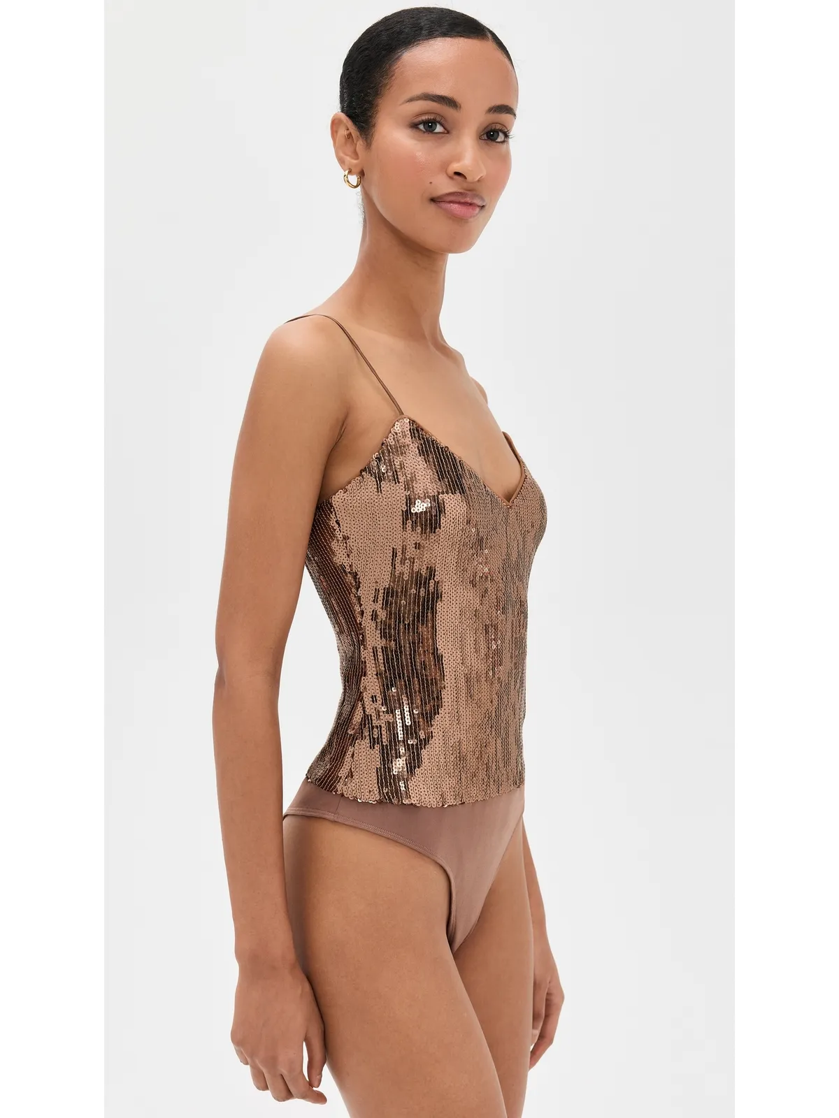 Generation Love Sarah Sequin Thong Bodysuit Coco - 画像4
