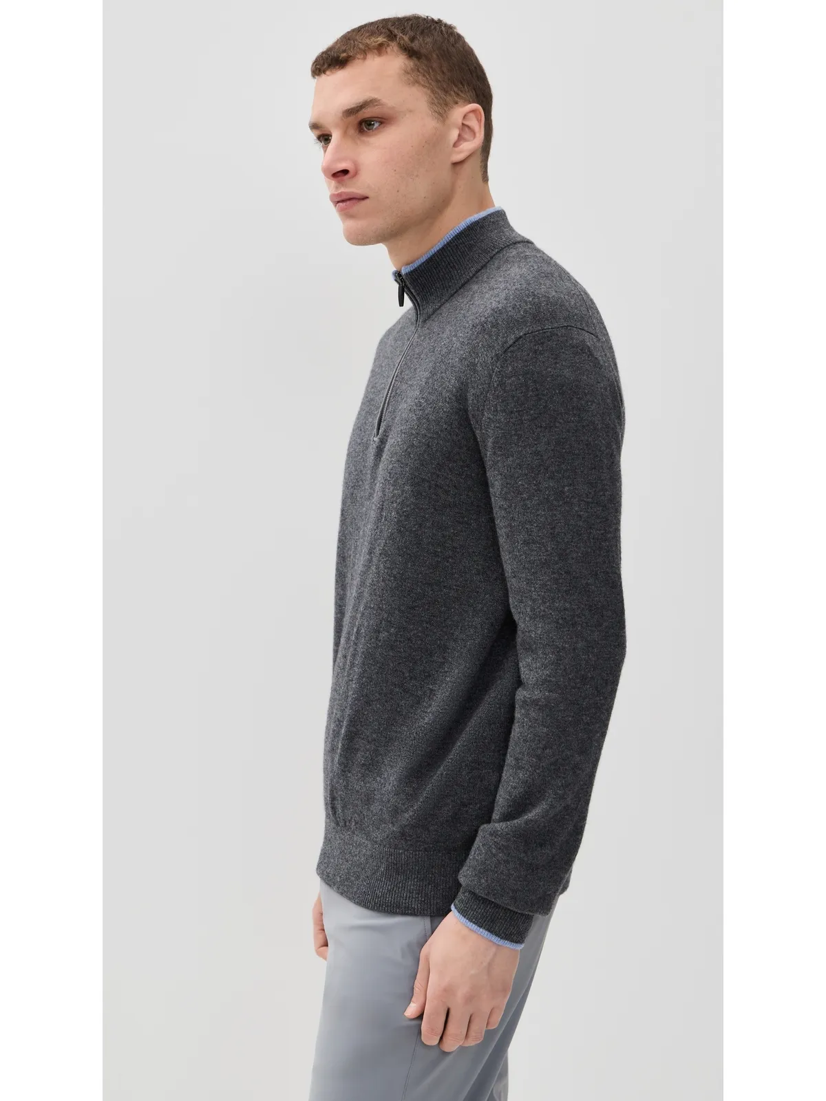Greyson セボナック カシミヤ混クォータージップセーター - 画像4