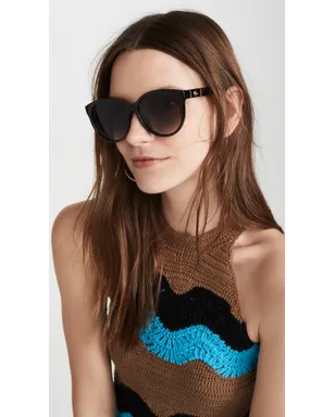 Gucci ロゴ入りソフトキャットアイサングラス - サムネイル3