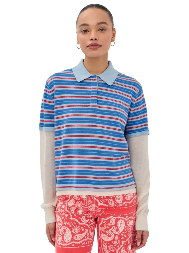 Guest In Residence Guest in Residence レイヤードカシミア ラグビー ポロシャツの商品画像
