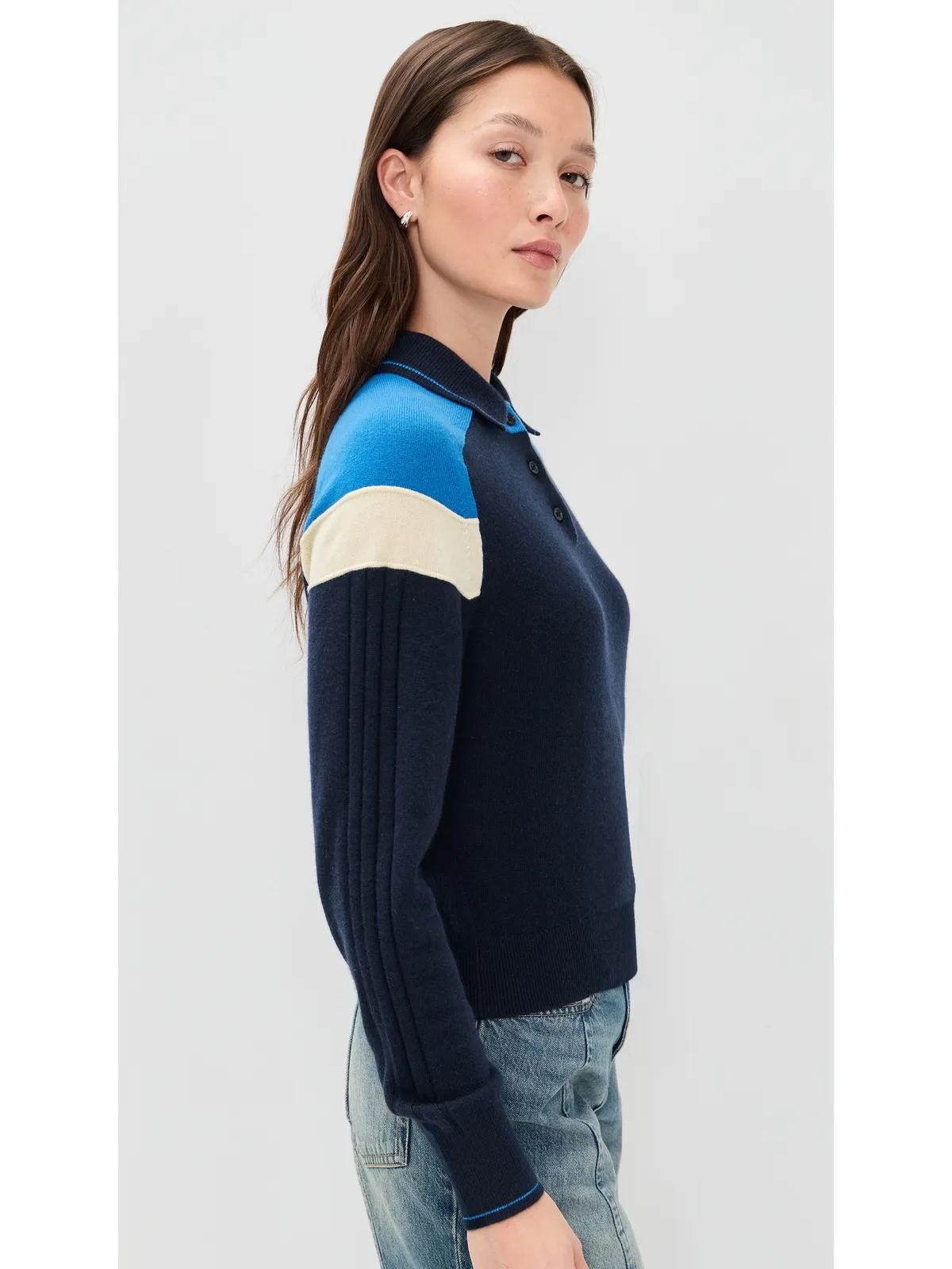 Guest in Residence カシミヤ アルパイン Collegiate Polo Midnight Combo - 画像4