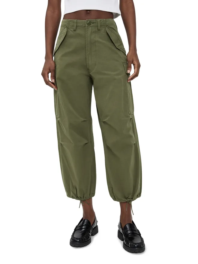 Denimist Denimist クロップド カーゴパンツ オリーブの商品画像