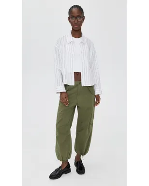 Denimist クロップド カーゴパンツ オリーブ - サムネイル5