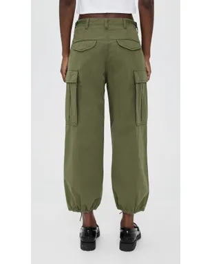 Denimist クロップド カーゴパンツ オリーブ - サムネイル3