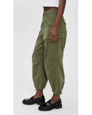 Denimist クロップド カーゴパンツ オリーブ - サムネイル4