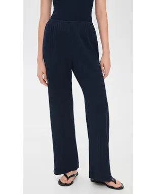 DONNI. The Pointelle Simple Crop Pants Navy M - サムネイル2