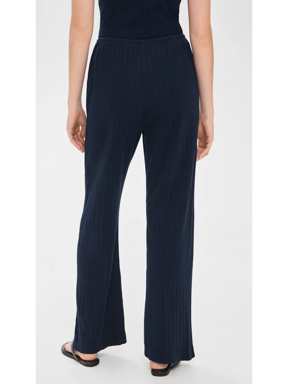 DONNI. The Pointelle Simple Crop Pants Navy M - 画像3