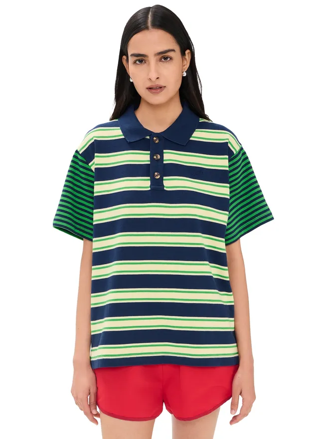 Damson Madder Damson Madder Zia ラグビーシャツ マルチストライプの商品画像