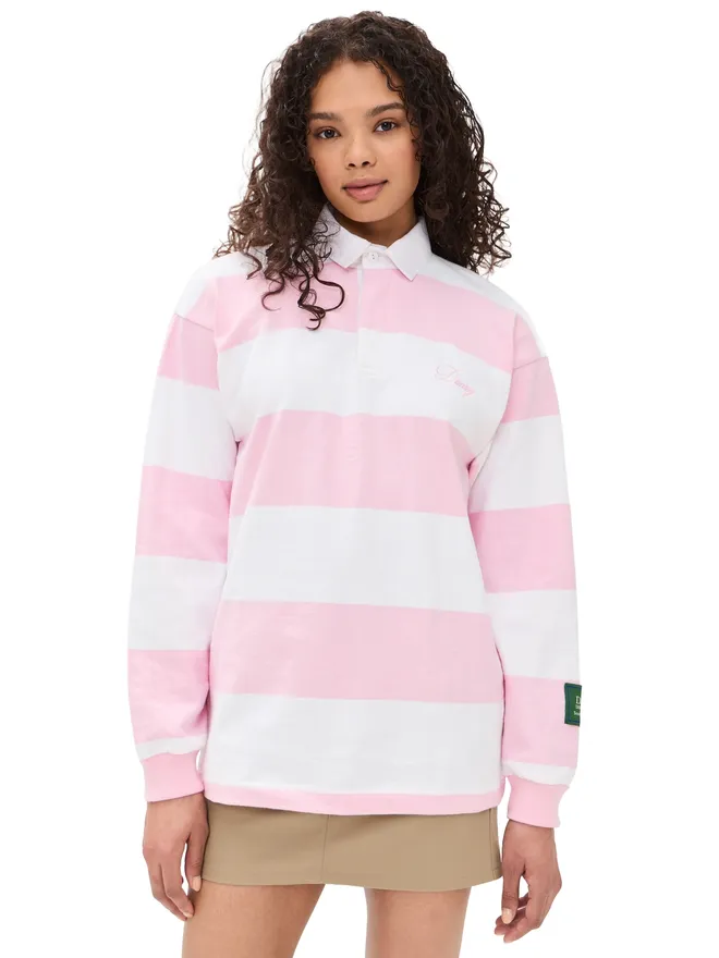 DANZY DANZY Signature Rugby Tee Pink/White Mの商品画像