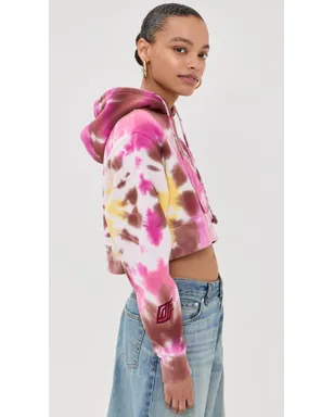 DANNIJOPRO NBA Crop Hoodie Pink Tie Dye - サムネイル4