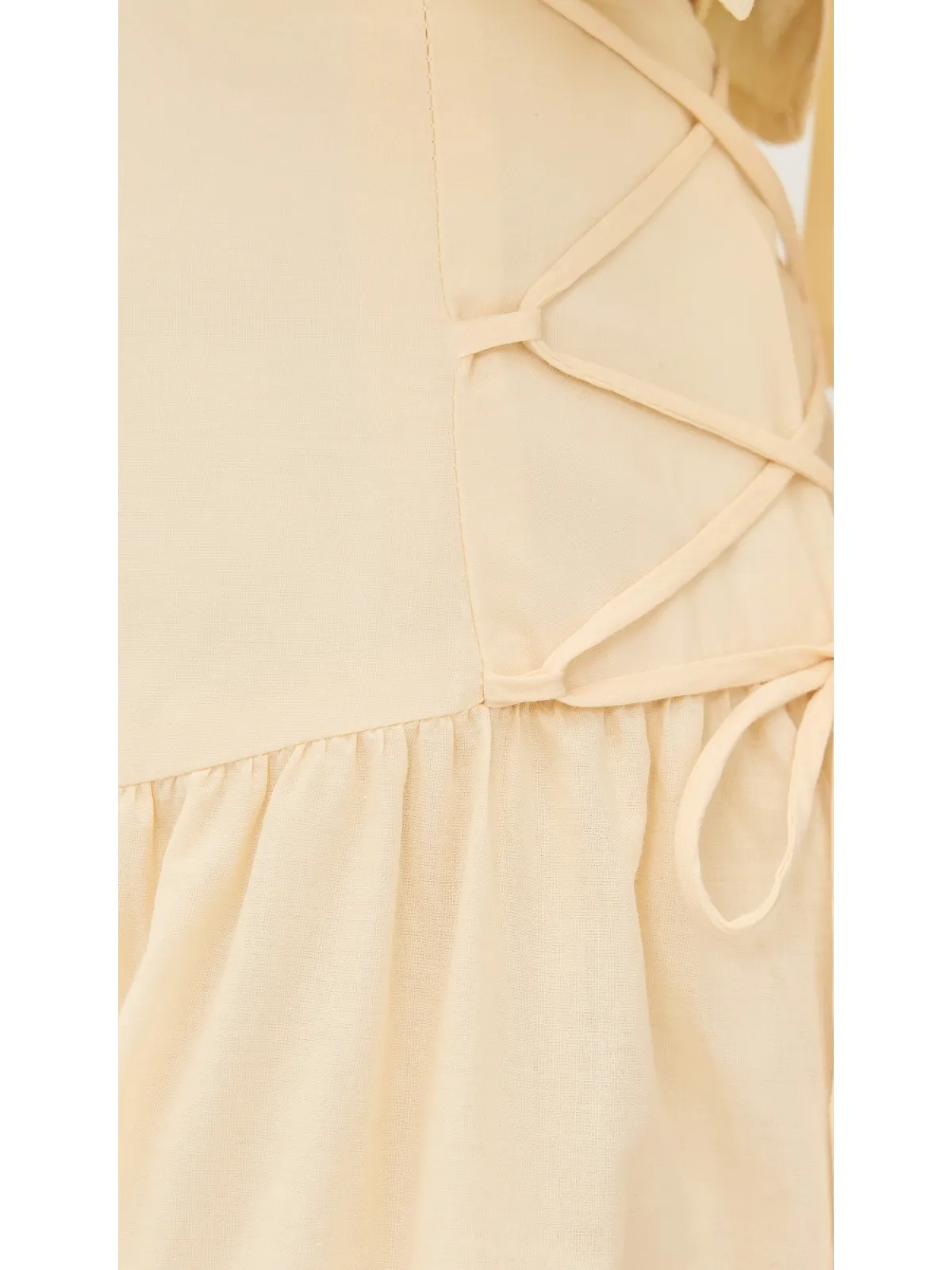 Dress To レーザーカット マキシスカート ベージュ - 画像6