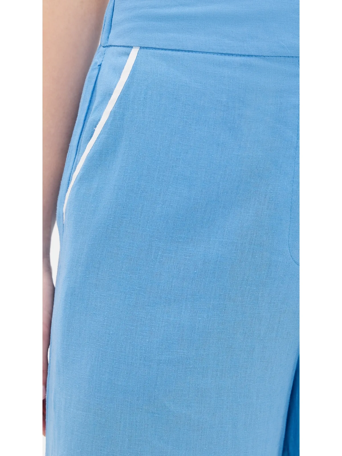 Dress To コントラスト・クロップパンツ Aura Blue/Offwht - 画像6