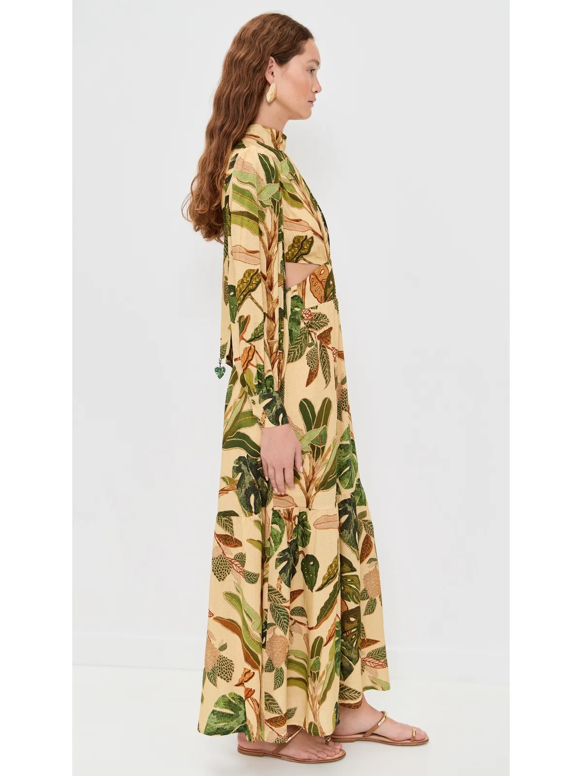 Dress To クロップド Forestプリント ドレス - 画像4