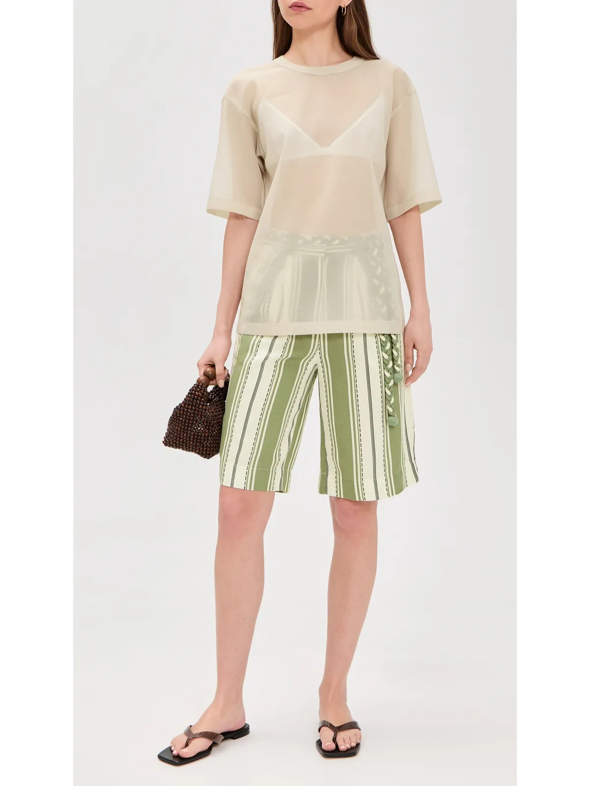 Dress To リラックスストライプ バミューダショーツ - 画像5