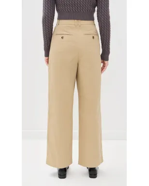 DUNST ダブルプリーツ・ワイド・チノスラックス ベージュ - サムネイル3