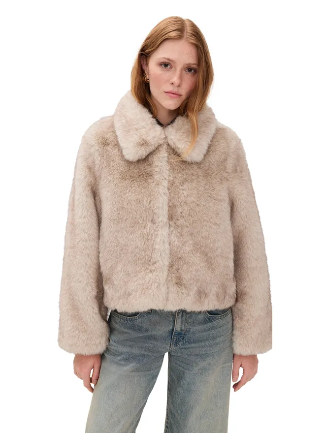 Dunst DUNST フェイクファー クロップドジャケットの商品画像