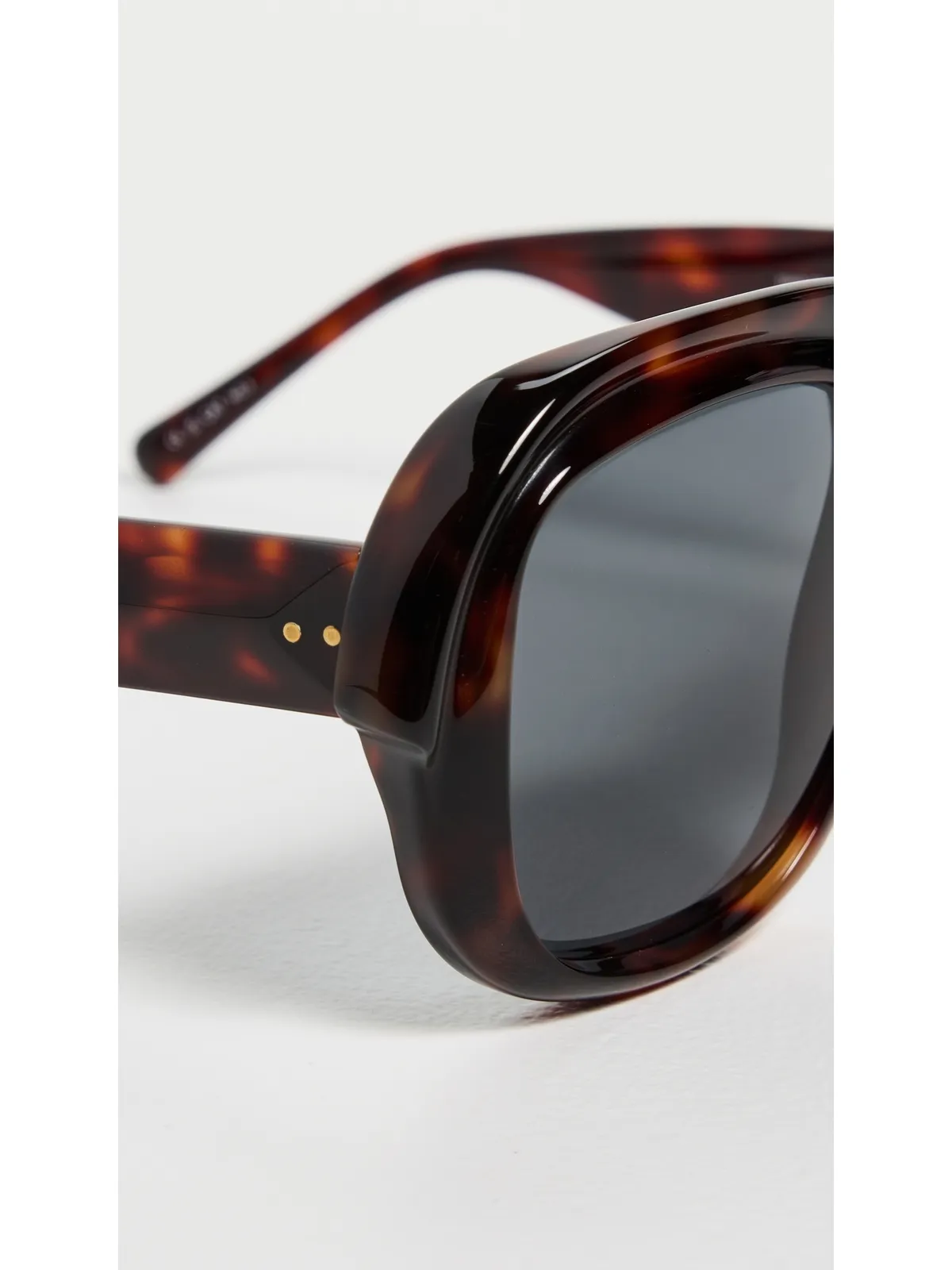 Dries Van Noten ラウンドサングラス べっ甲柄ゴールド/グレー ワンサイズ - 画像5