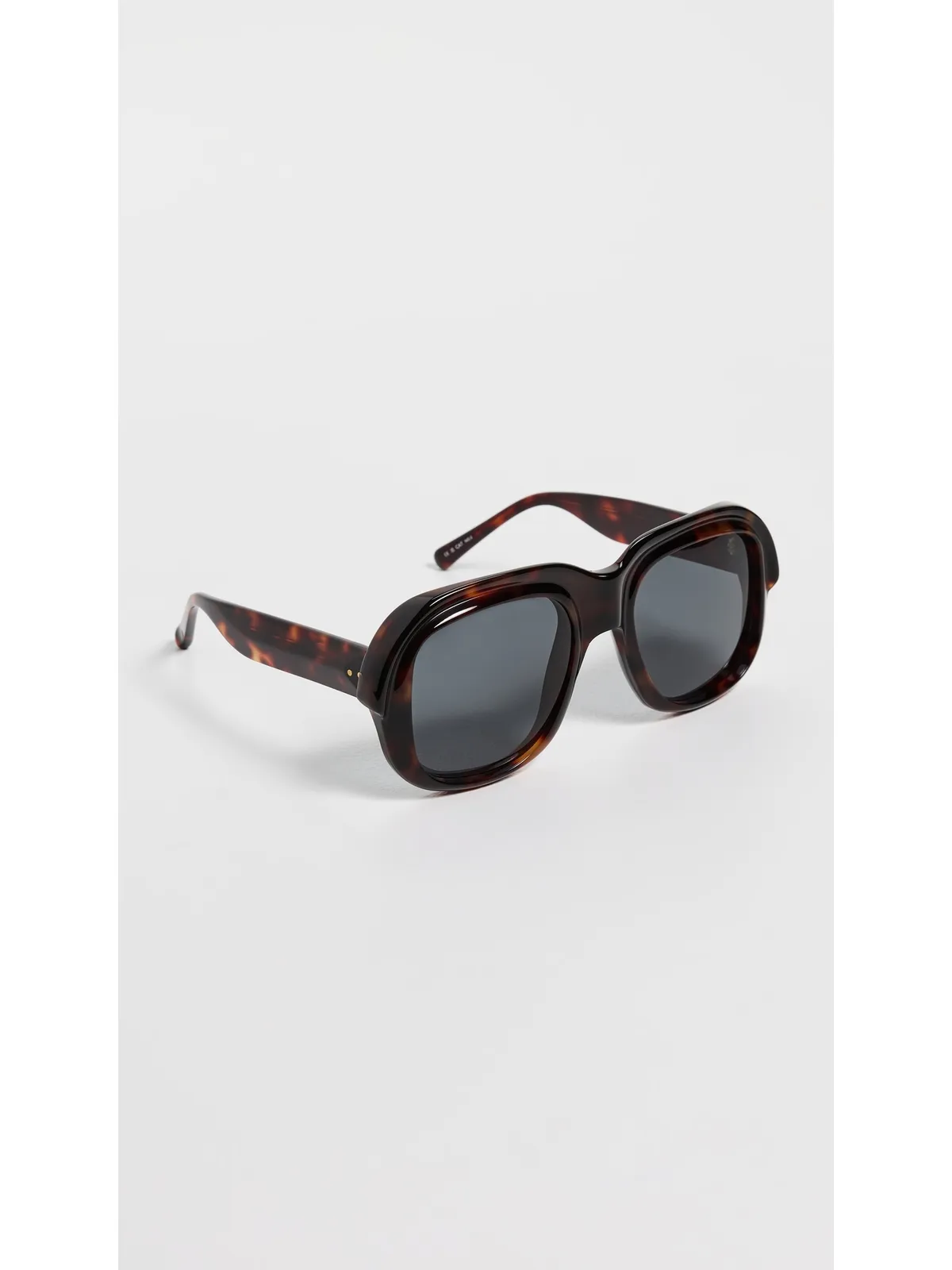 Dries Van Noten ラウンドサングラス べっ甲柄ゴールド/グレー ワンサイズ - 画像4