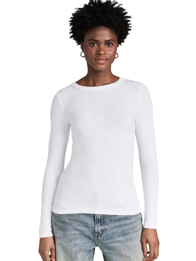 Enza Costa Enza Costa テクスチャードリブ クルーTシャツの商品画像
