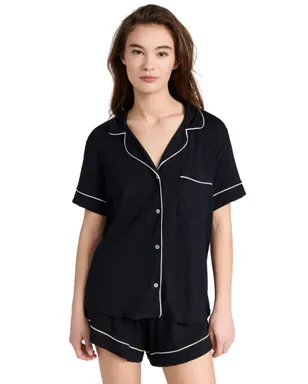 Eberjey Gisele Relaxed Shorts Pajamas Set Black/Sorbet - サムネイル1
