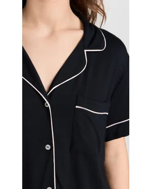 Eberjey Gisele Relaxed Shorts Pajamas Set Black/Sorbet - サムネイル6