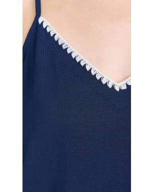 Eberjey Frida キャミソール＆パンツ パジャマセット Navy/Ivory - サムネイル6