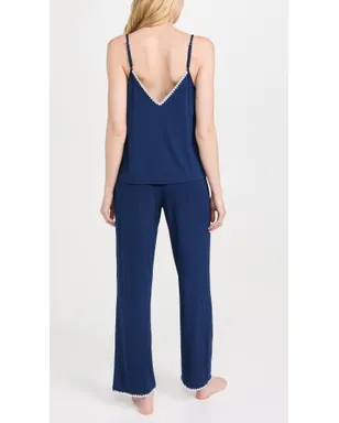 Eberjey Frida キャミソール＆パンツ パジャマセット Navy/Ivory - サムネイル3