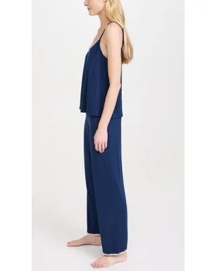 Eberjey Frida キャミソール＆パンツ パジャマセット Navy/Ivory - サムネイル4