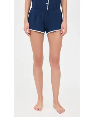 Eberjey The Frida Whip Stitch Short Pajama Set Navy/Ivory - サムネイル5