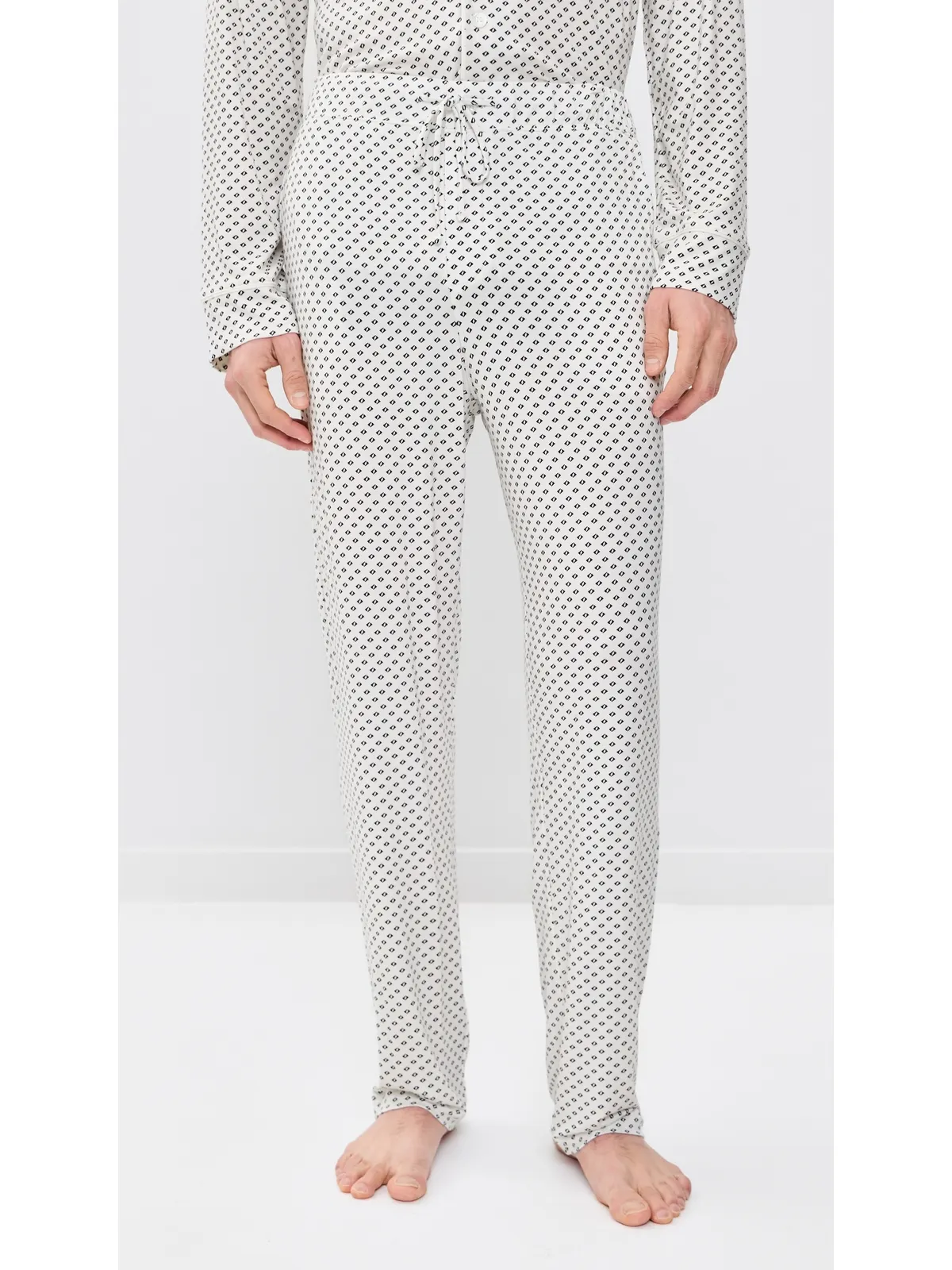 Eberjey William プリント ロングPJセット アイボリー - 画像5
