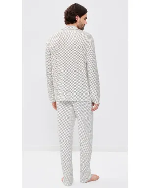Eberjey William プリント ロングPJセット アイボリー - サムネイル3